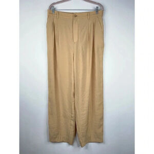 Madewell Tailored Tapered Pant Beige Tan High Rise Softdrape Elastic Waist 12